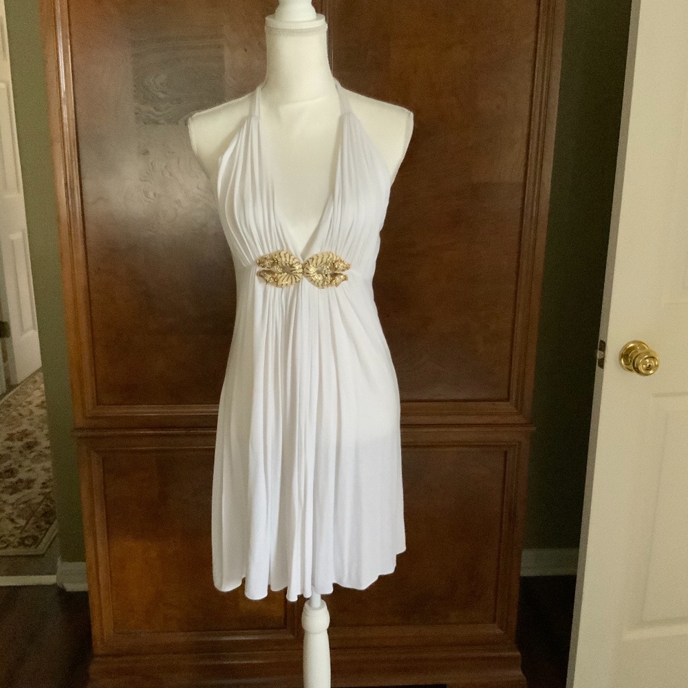 Sky backless dress